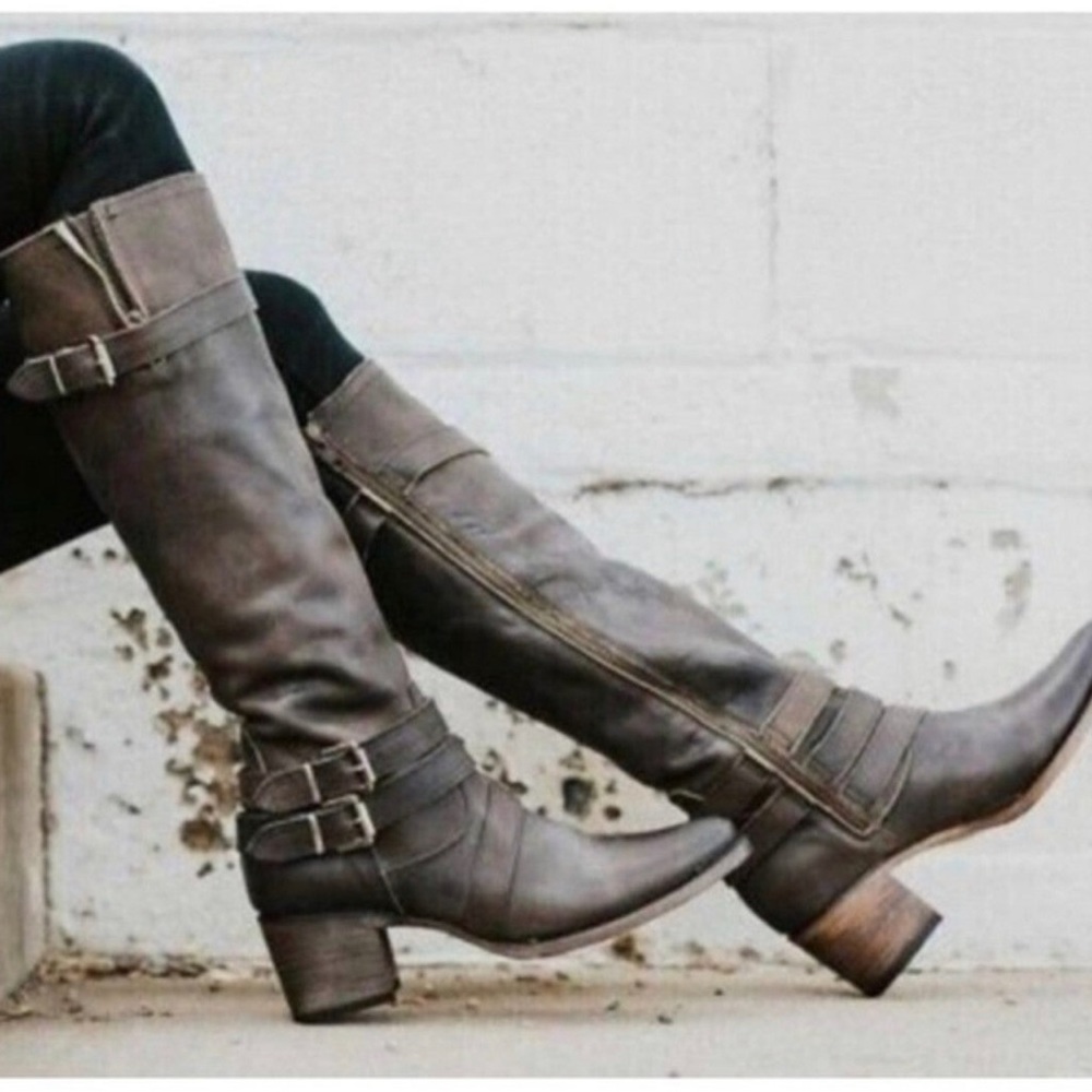 Leather Freebird Booties - Flynn
